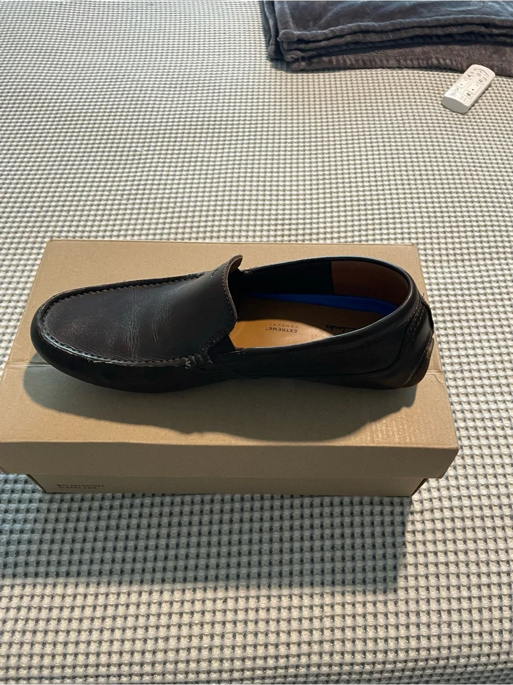 Clarks Markman Plain Men's Dark Brown Leather Slip-On Loafers